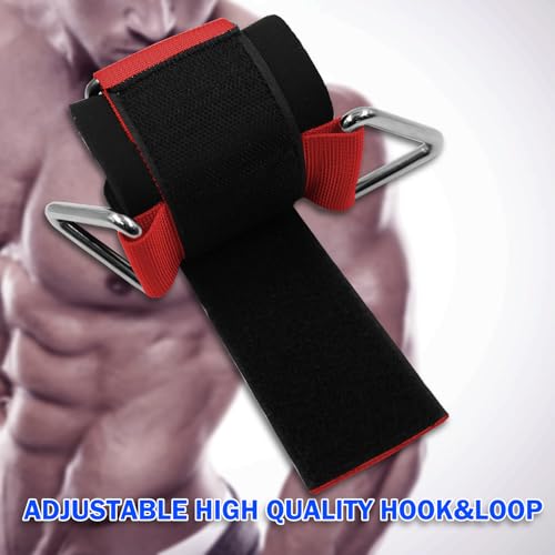 Image of Adjustable Wrist Cuffs Neoprene Padded Straps for Cable Machines Strength Training Equipment