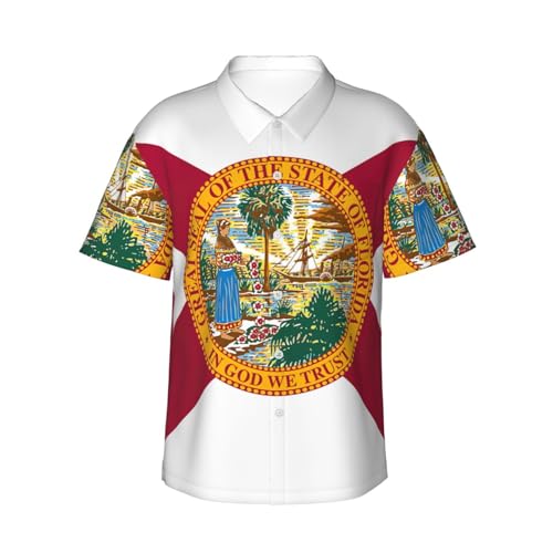Chemise hawaïenne drapeau de la Floride EdWal idéale pour vos soirées plage et vacances d'été