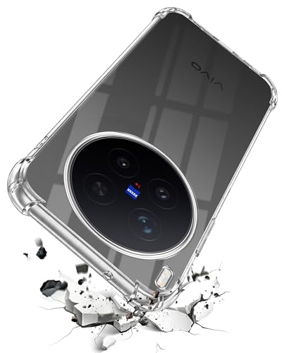 Image of Jkobi Shockproof Crystal-Clear Back Cover for Vivo X300 Pro (Anti Yellow Case | Drop & Camera Protection | Hard Polycarbonate)