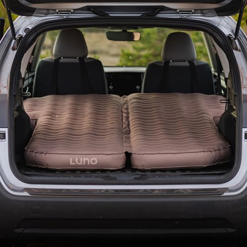 Luno AIR Base Mattress for Subaru Crosstrek (2013+) SUV Air Mattress for Car Camping w/ 12V Electric Pump Durable 200D Oxford Fabric Two Head Support Straps & Repair Patch Car Camping Mattresses