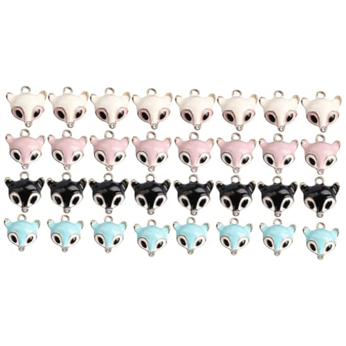 Charms de renard DOITOOL en alliage multicolore pour la création de colliers et bracelets DIY