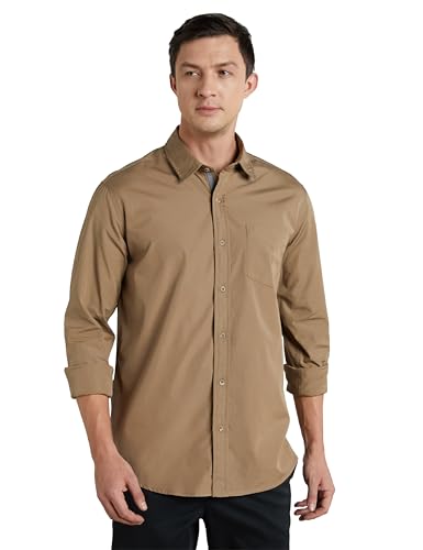 Symbol Premium Men's Casual Cotton Poplin Shirt (Regular Fit)