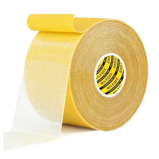 MILEQEE Double Sided Tape Heavy Duty, 2inx66FT(20m), Universal High Tack Strong Wall Adhesive with Fiberglass Mesh, Super Sticky Resistente Clear Tape, Easy Use Mounting Tape