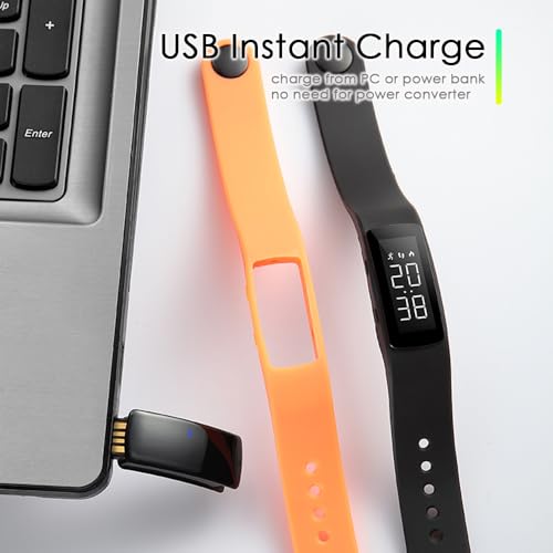 Cnbro JYMYUST8FSWHITE Non-Bluetooth Activity Tracker Fitness Tracker Watch For Women Men Pedometer Step Counter Calorie Counter Alarm Led Fitness Watch Ip65 Waterproof Digital thumb #5