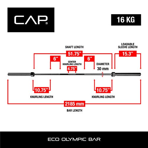 CAP Barbell Classic 7-Foot Olympic Bar - Home Fitness Guru CAP Barbell Classic 7-Foot Olympic Bar - Image 7