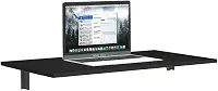 Mesa Suspensa Tampo 100% MDF Computador Laptop Notebook Escrivaninha Preta 70 cm Home Office Moderna Escritorio