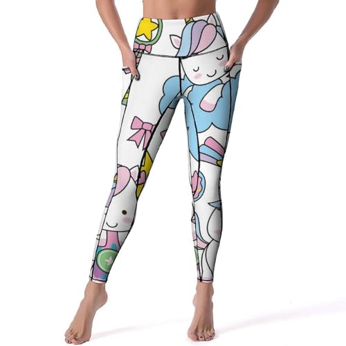 Legging licorne femmes taille haute pantalon de sport yoga gym S