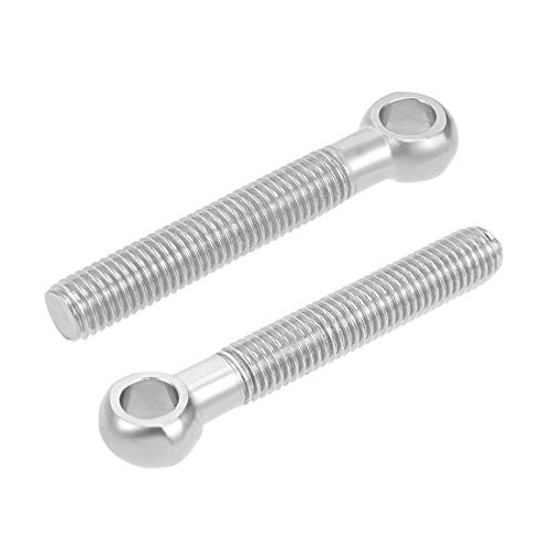 Image of uxcell M12 x 80mm 304 Stainless Steel Machine Shoulder Lift Eye Bolt Rigging 5pcs