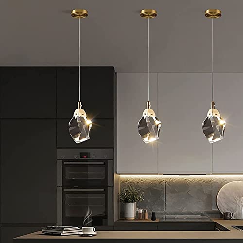 Éclairage de plafond pour petite table luminaire géométrique suspendu doré - 4
