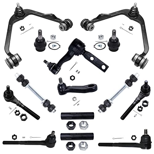 Image of Detroit Axle - RWD Front End Kit for Ford Expedition F-150 F-250 Lincoln Navigator, Upper Control Arms Tie Rods Adjusting Sleeves Sway Bars Lower Ball Joints Pitman Idler Arms Replacement - 14pc Set