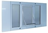 37" - 42" Sash Window Pet Door with Extra Large 10.5" x 15" Flap