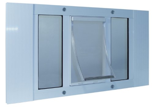 37" - 42" Sash Window Pet Door with Extra Large 10.5" x 15" Flap