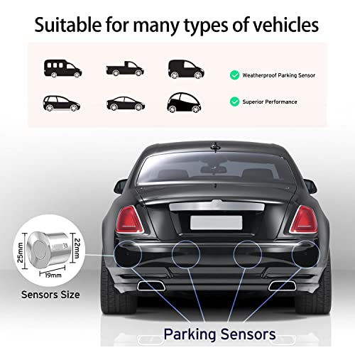 Image of EKYLIN - Wireless Car Parking Sensor, Reverse Radar System with 4 Parking Sensors, Wireless LED Distance Display with Sound Warning + 4 Sensors