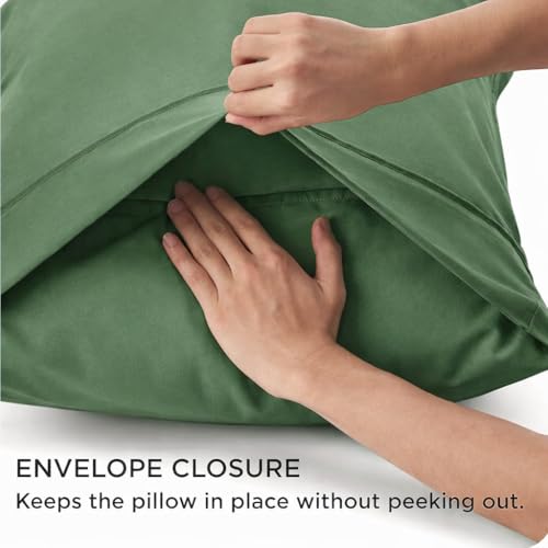 Image of 600 TC 100% Egyptian Cotton Fitted Sheet for Single Bed Size Fitted Bed Sheet with Pillow Cover for Bedroom, Soft Hotel Quality Size - 36 x78+12 Sage Pillow Cover Size -18 x 28 Inch