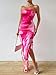 LIGHT DOT Women's Summer Midi Dress 2025 Tassel Tie Dye Strapless Tube Bodycon Side Slit Mesh Layered (Fuchsia, XS)