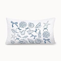 Blue Coquette Bow Conch Starfish Seashell