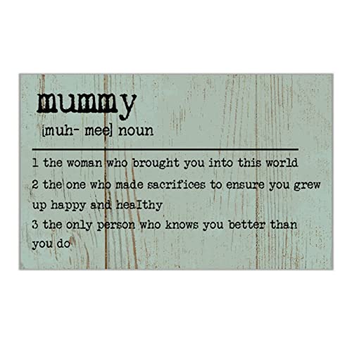 Cadeau de décoration Mummy Definition en bois panneau mural