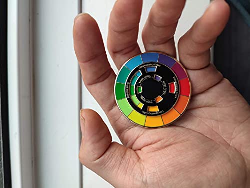 Creative Color Wheel Enamel Pin, The Spinning Wheel Moves Nicely，Color Wheel Brooch (Color Wheel Enamel Pin) #TOP5