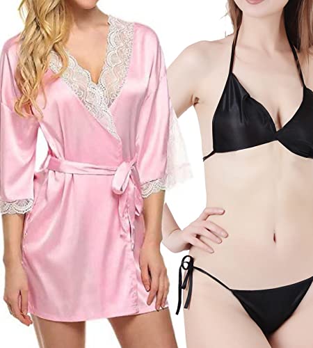 Image of Love Maker Babydoll Lingerie Bra Panty Set Undergarments for Women Honeymoon Nighties Small to 3XL