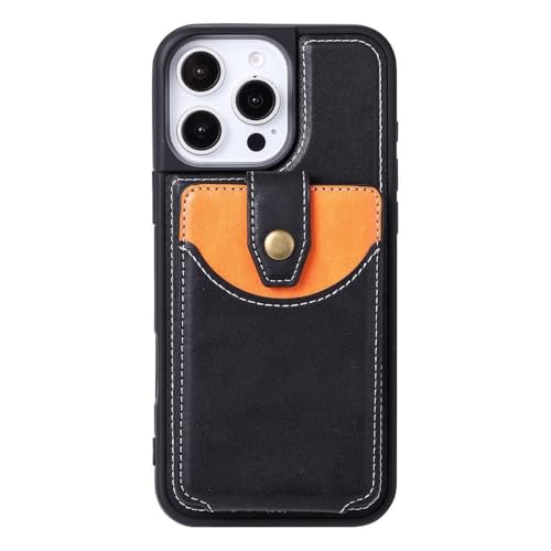 Étui portefeuille iPhone 15 Pro cuir détachable anti-choc