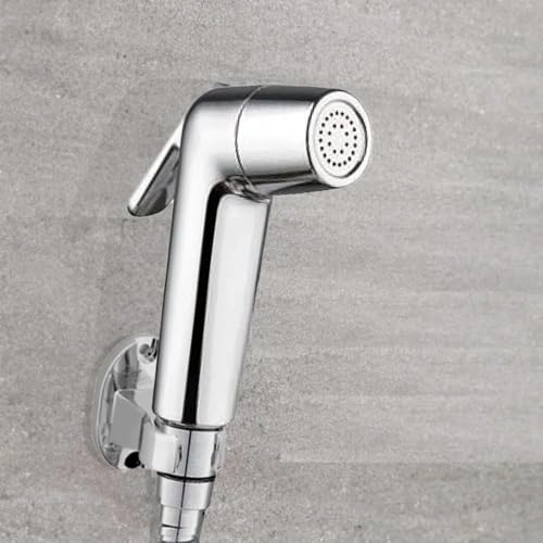 Image of HOUZA Irish ABS Health Faucet Without Hose Pipe and Wall Hook | Jet Spray for Toilet | Jet Spray Gun | Health Faucet Gun Only (Chrome Finish)