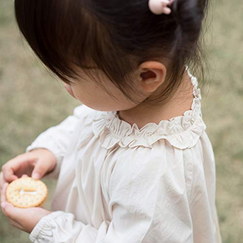 Image of Little Kids Girls Autumn Long Sleeve Shirt Toddler Peter Pan Lace Trim Blouse