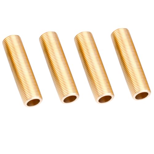 SEIWEI 4PCS Male Close Pipe Nipple Threaded Brass Running Thread Nipple Pipe Fitting 25mm/G3/4
