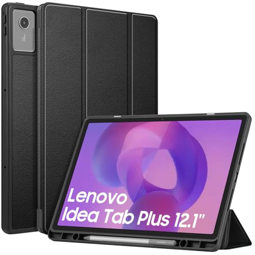 Housse Fine Fintie Lenovo Idea Tab Plus 12.1 Pouces 2025 TPU Premium Noir