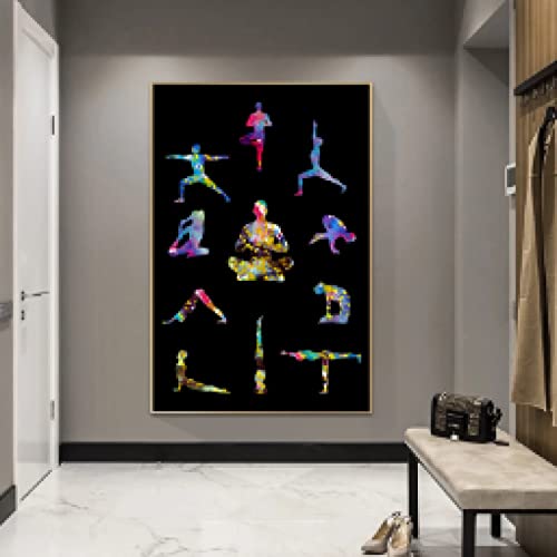 Impressions toile yoga et escalade deco chambre zen et salon sportif 50x70cm - 3