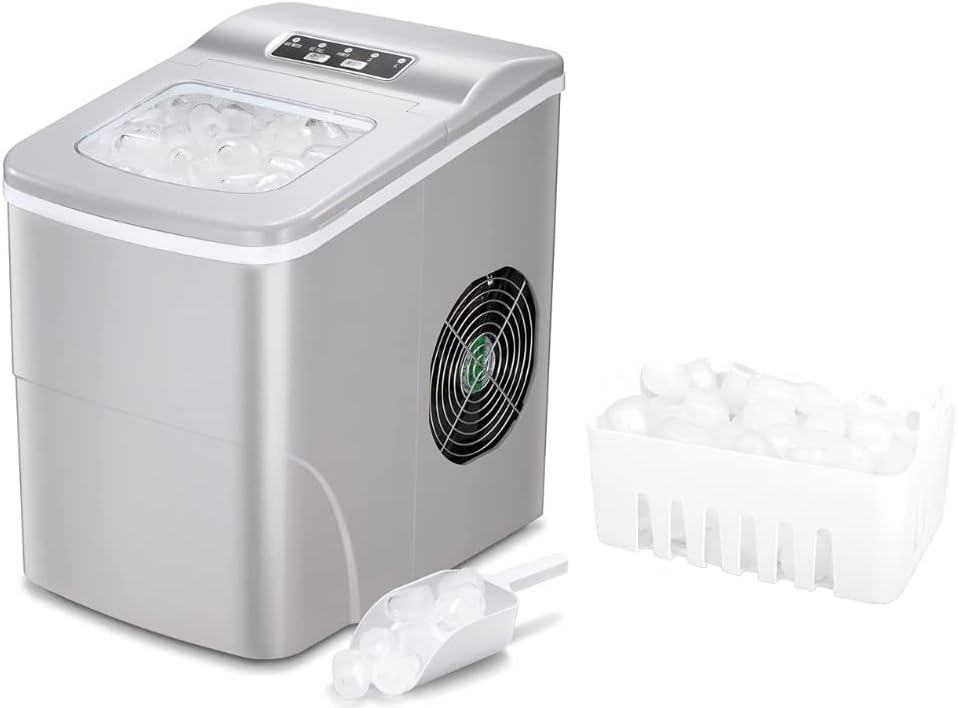Easy Ice Cube Maker Make 12 kg ice in 24 hrs. | Ice Cube Ready in Just 10 Min | Ice Cube Maker with Ice Scoop and Basket