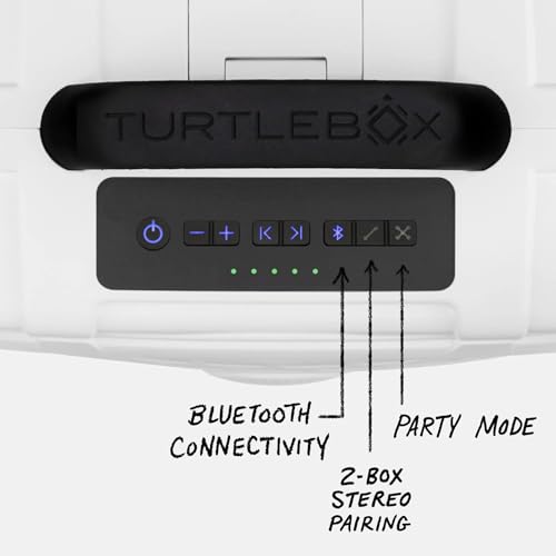 Image of Turtlebox Original Gen 3: Portable Outdoor Bluetooth Speaker - Ultra-Loud (120dB), Waterproof (IP67), Rugged, Impact-Resistant, 3-Day Battery | Party Mode: Unlimited Pairing for Stereo Sound, White