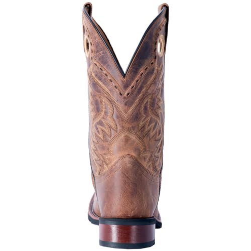 Laredo Dan Post Tan Kane Broad Square Toe Mens Western Boots 78123