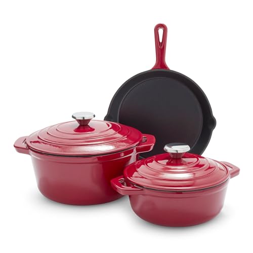 Sur La Table Cast Iron Set, 5 Pieces, Red