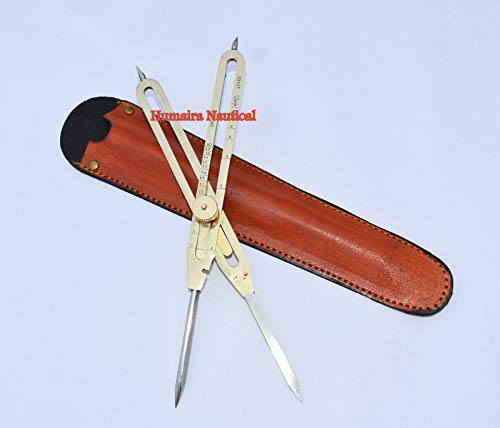 Humaira Nauticals Artist Proportional Scale Divider Drawing Tool Professional 9” Long Solid Brass with Heavy Duty Steel Point