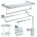 KaO0YaN Towelrack Nordic Bianco Puro Bagno portasciugamani in Acciaio Inox a Doppia Porta Asciugamani Kit scaffalature