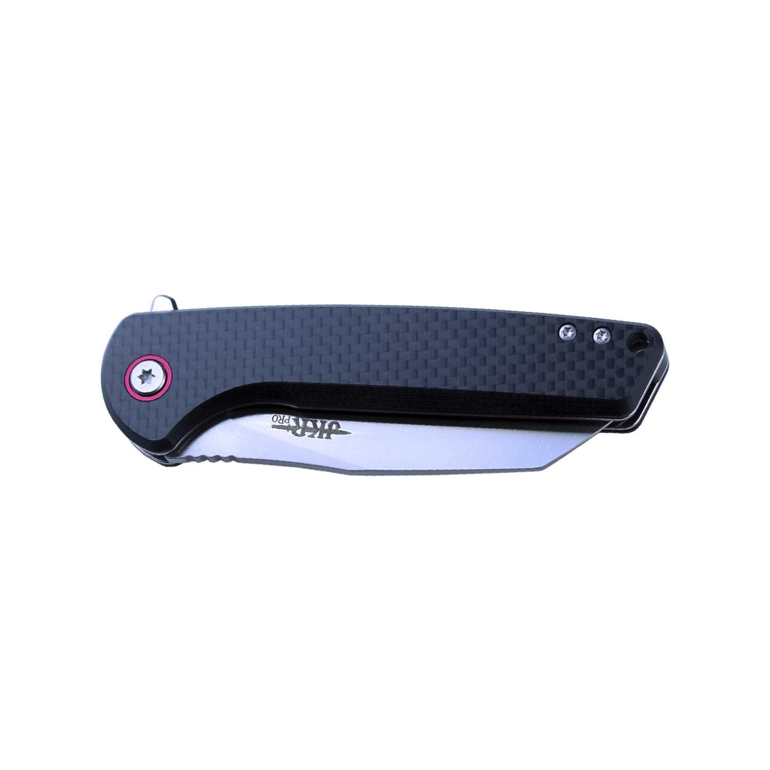 joker Coltello da tasca a cuscinetto JKR10014, Manico G10 / Fibra de Carbonio in nero e Lama de Acciaio D2 de 9 cm, Lunghezza totale de 20,5 cm per attività di caccia, pesca ed escursionismo