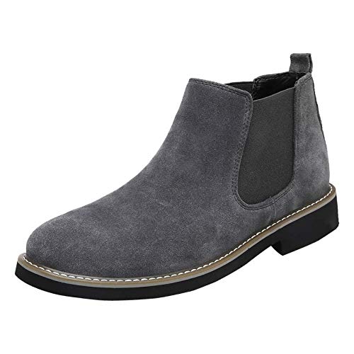 MoDu Men's Suede Leather Ankle Boots, Dress Casual Chelsea Boot Chukka Ankle Boots for Men