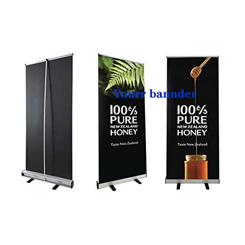Professional Roll Up Banner Custom Retractable Roll Up Stand with Personalized Banner Printing (Stander & Poster Print) for Trade Show Display & Event Promotion, Business, Wedding, - 33.5 x 83" (whole set)) - Thumbnail 2