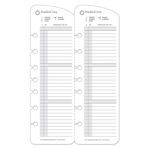 FranklinCovey - Progressive Task List (Classic)