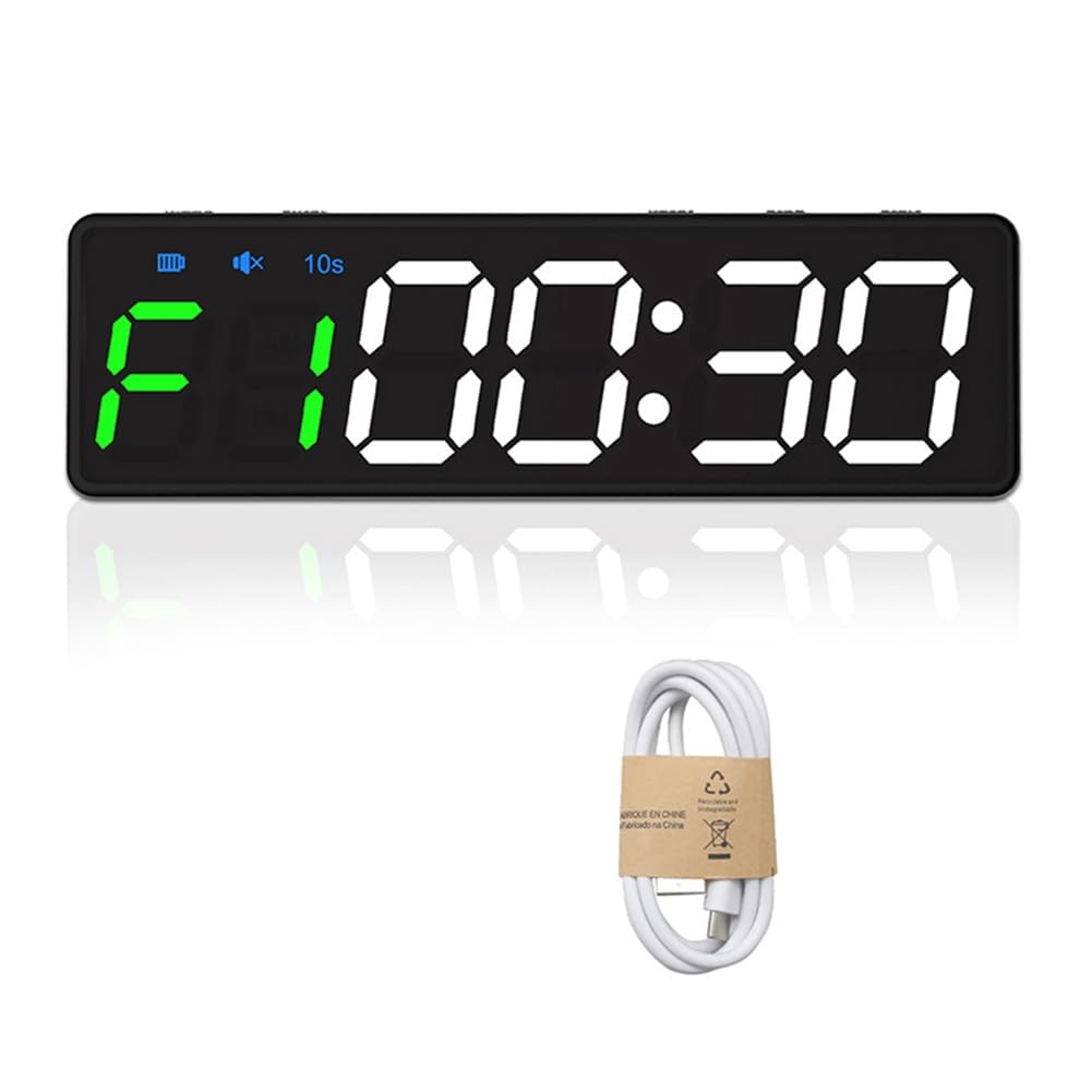 Mini Orologi da Palestra Ricaricabili - Cronometro Portatile con Conto alla Rovescia/in e Retro Magnetico per L'Allenamento Fitness