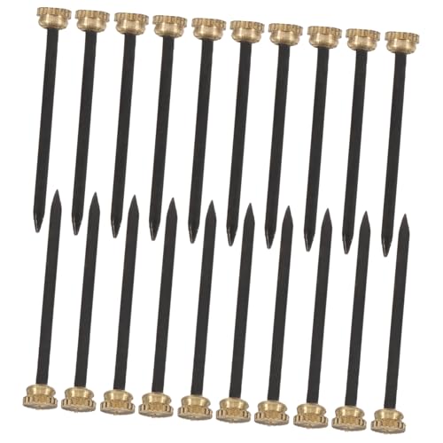 Image of PRETYZOOM 20pcs Decorative Wall Nails for Picture Hanging Copper Picture Frame Hardware Elegant Design for Artwork and Decor Strong Support for Home Display