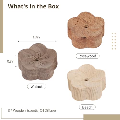 Difusor aromático eléctrico madera natural 3 piezas miniatura 6