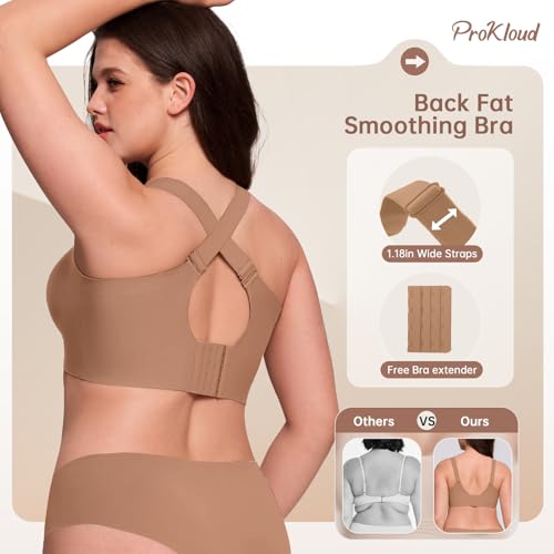 Image of ProKloud Jelly Bras for Women No Underwire Wireless Bra with Support and Lift Full Coverage Plus Size Comfy Seamless Bra