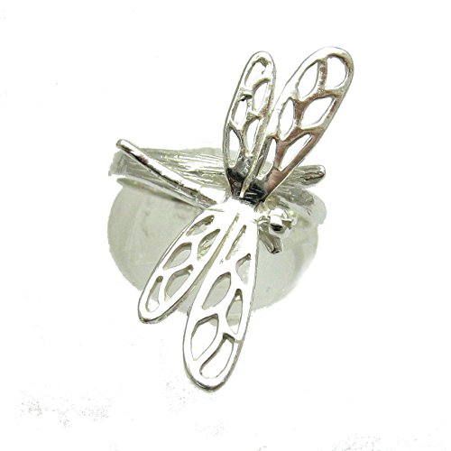 Bague en argent massif 925 libellule Empress : l'éclat de l'argent haute joaillerie