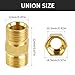 MuHize Compression Union Fittings Kit - 4 Pack 5/16 Inch Heavy-Duty Brass, Corrosion Resistant Tube Connector for Trucks Industrial Lines