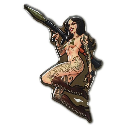Image of M-Tac Morale Sticker Tactical Girl - 3D Tactical Military Sticker for Laptop, Tablet, Phone, Notebook, Car Bumper, Hard Hat (№9 RPG Skandinavik)