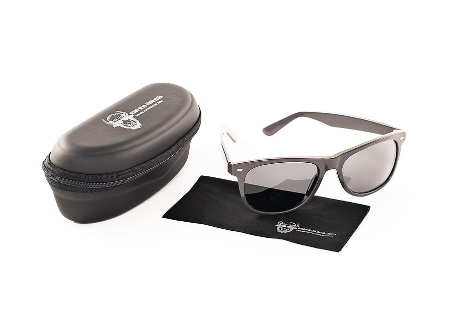 Bison Head Classic Style Sunglasses XXL - Grey Frame/Smoke Lens, Gray, XX-Large2