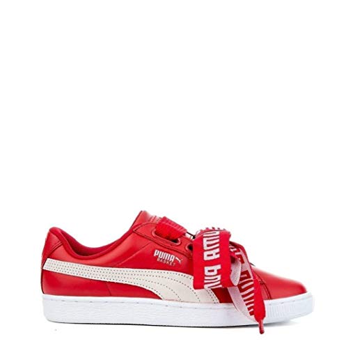 PUMA PUMA Womens Basket Heart DE Trainers 364082 Sneakers Shoes (UK 3.5 US 6 EU 36, Thistle Whisper Rose Gold 07)