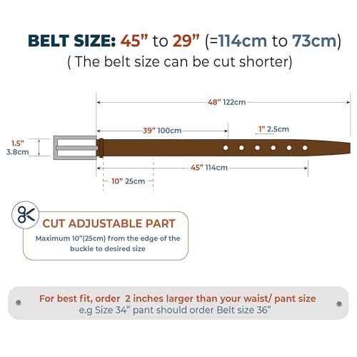 Image of vinacreations AIIigator Belt Leather Strap Belts 1.5 inch Width Adjustment Removal Buckle Jean Dress Croc Handmade