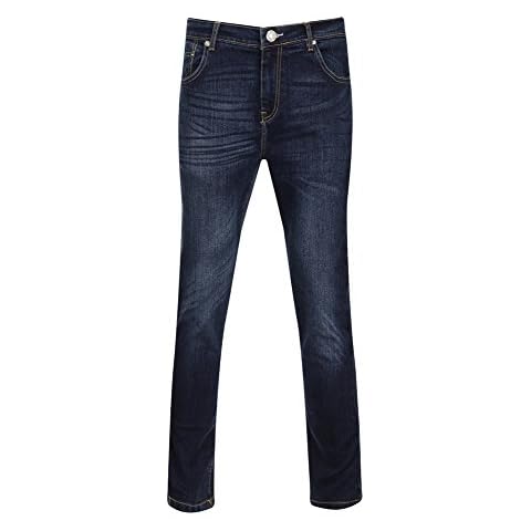 Aimwell Mens Slim Fit Stretch Jeans Tall, Extra Tall - Dark Stonewash - 42, 38 Cover